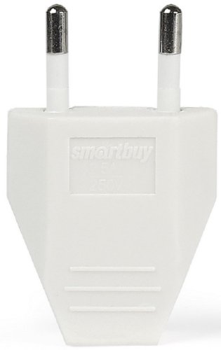 Вилка электрическая без заземления прямая Smartbuy 2,5А белый фото Вилка электрическая без заземления прямая Smartbuy 2,5А белый картинка